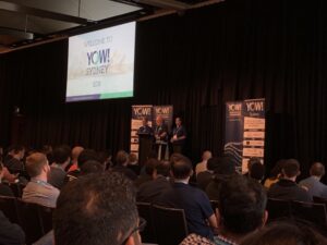 #yow18 kicking off - the 10th anniversary! Congrats to @daveathomas @MichelePlayfair @apaipi @smithcdau and the whole tea on this milestone. 👏🎉 https://t.co/ZWnQFlwAp4