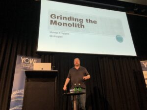 Thanks to #yow18 for the honour and privilege of introducing @mtnygard today! (What’s so bad about a monolith anyway?!) https://t.co/DM3OXJ4PG7