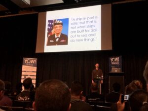 It’s been great to see the number of women at #yow18 this year. Thanks @randyshoup for invoking our patron saint Admiral Grace Hopper! 👏 https://t.co/RhOQ6skGhj