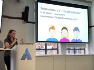 Damn. In mixed groups, women volunteered for crappy tasks more often, and were EXPECTED and NOMINATED to do this by everybody else. Now I’m annoyed I didn’t know about this for my #sydtechleaders rant last week. #ggdsyd https://t.co/UiV9Ew6aBw