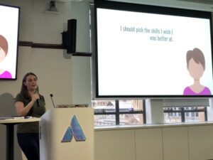 A couple years back, I saw @notsolonecoder give a talk on growth mindsets, and consequently “GROWTH MINDSET” became a personal mantra. Looks like she’s just inspired another one... #ggdsyd https://t.co/Mn0UxOKYB4