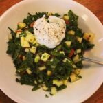 Lunch: salad of kale, almonds, apples, and cheddar cheese with a poached egg on top! 🥬🧀🍎🥚 https://t.co/IiKGLZL2nU https://t.co/BQOuWTqqZi