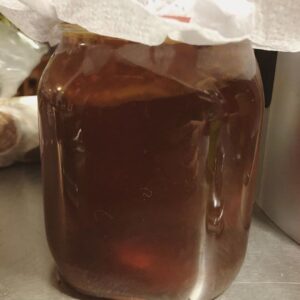 Our SCOBY is floating! It’s finally doing something! https://t.co/XoY3HwC5XT https://t.co/Iw3wjHr3Yk