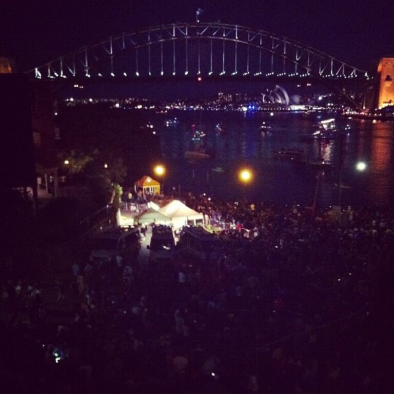 Blues Point is HEAVING! 9pm fireworks about to start...