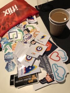 Stickers and caffeine - everything you need for a conference! #dotc19 https://t.co/6JYBWZRjtA