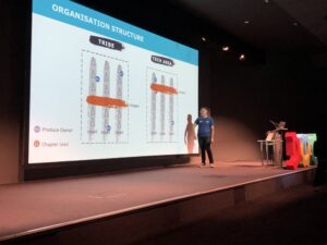 ANZ have been on a journey to really shake up their org chart. @markangrish talking about inversing Conway’s Law at #dotc19. All about flattening hierarchy and making processes more flexible. #devops https://t.co/GhXz0jSi2t