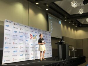 How to keep people’s attention before lunch: lots of gifs, and throwing lollies at the audience. 👏 @_sarahyo #dotcnz #dotc19 #devops https://t.co/KmVrw4U05d