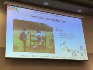 DevOps is all about flow. A gate stops you in your tracks - it’s a handoff, it’s wasteful. A stile allows the flow to continue. #dotcnz #dotc19 https://t.co/YXor7zorde