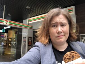 Both @gilmae and @the_snook informed me that the choc chip cookies at the 7-11 near the QVB “have gone viral” on the /r/sydney subreddit. I had to investigate. https://t.co/lHdi3s6pdI