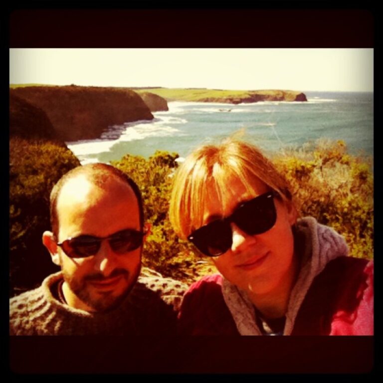 Cliffs and sea and sunshine.