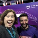 Behind the scenes! Getting ready for the #awssummit #summitlivesydney with @sbaldacchino. 👋💜 https://t.co/aaxEIuy3Kb