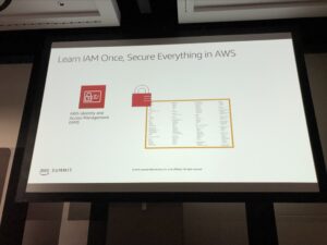 AWS has soooo many services - but just one way to secure them. Becky Weiss, senior principal engineer for IAM, says it’s well worth spending some time to up your IAM game. #AWSSummit https://t.co/XNG9UIDITQ