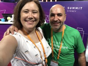 Why yes, I am wearing an AWS dress for the last day of the Sydney Summit! Come get a selfie with me like Mr. Ringo did. 😜 #AWSsummit https://t.co/bGvIM4bbpm