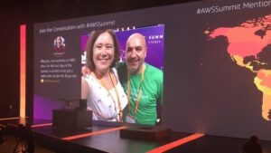 RT @frankarr: @web_goddess On the big screen #awssummit https://t.co/9JBljz4SRt