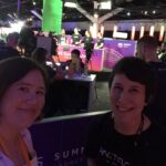 Quick selfie with @yow_conf alumnae and all around awesome techie @bethesque with @matthewfellows on the #AWSsummit #summitlivesydney stream in the background! @dius_au https://t.co/1Q9X38Wuvg