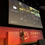 Injae Kwak talking about creating immersive, interactive experiences... and giving us a flashback to Sydney’s Pokémon Go craze a few years ago! #AWSsummit https://t.co/OX80Ma5VHW