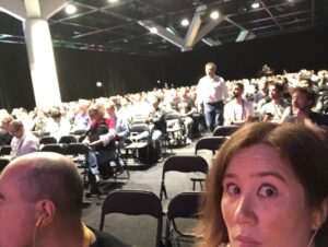 Nice crowd for Maria Sokolova in conversation with Rupert Bryant-Greene from @Xero, talking about identity management and security. #AWSSummit https://t.co/3jzBOLgzuN