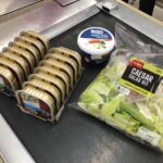 Single lady shopping cart: cat food, salad for one, cottage cheese. https://t.co/t27wgLAm4k