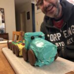 A happy boy and his choo-choo cake. Happy birthday Snookums! (Cake damn near defeated me. Icing *everywhere*.) 😅🚂🎂 https://t.co/xbY8SlFHLj