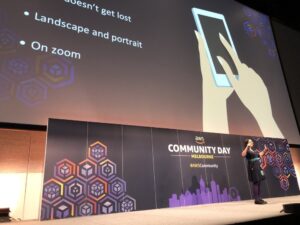 “Horizontal scrolling on a phone... DON’T DO THIS.” Accessibility pro tip from @RhianaHeath #AWSCommunity https://t.co/yCKvGr9rLi