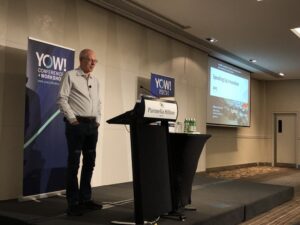 #YOWPerth morning keynote is my @awscloud colleague @adrianco sharing how you can speed up innovation. Starting by making everyone jealous talking about he goes to F1 events! 🏎 https://t.co/GsfwHXm8lk