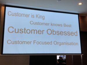 Next up is @markangrish from ANZ talking about how to be customer-centric, even in a big bank. Do you even know who your customer is? #dotc19 #dotc https://t.co/htWQgr6fIo