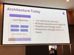 Wow, from 4 months for a production change down to 2-4hrs! Scaling can also change in 5 min rather than estimating months in advance. @Grant_Simonds #dotc19 #dotc https://t.co/5iEjUImUeb