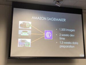 Oh very cool. @carsales used @awscloud Sagemaker to detect the bounding boxes of rego plates. Two weeks of dev time... 75% of which was spent prepping the data! #yownight https://t.co/8U10aRvBIp