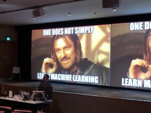 Machine learning is really easy to learn... if you know what to learn. Refreshing honesty from @jernej_kavka, who struggled until he found https://t.co/nj3FZkgxs6. #dddsydney https://t.co/I9j9YSvH9h