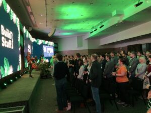 Never been to a tech conference before that started with a drum circle! 😳🥁 #BuildStuffLT https://t.co/vUrwSmAksx