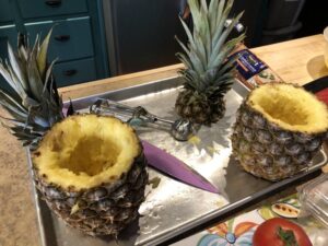 It has begun! First step is pineapple surgery to remove the core. #swineapple 🐷🍍 https://t.co/GfH1BIwOqs