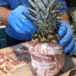 Step 6: reattach pineapple top with more skewers and behold the majesty of the prepped #swineapple ! 🐷🍍 https://t.co/08IVQGW31g