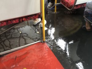 Honestly, is there anything grossed than being on a bus in the rain? No, there is not. (I keep getting dripped on, INSIDE.) 😠 https://t.co/ffDys3drhX