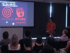 HOLY CRAP I just realised @yujiyokoo is actually PRESENTING FROM A DREAMCAST. He’s using the controller as a clicker! This is already my favourite tech talk of 2020. @rorosyd https://t.co/6FHjLLDtiW