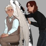 RT @FaasArt: Request for Crowley cleaning ink stains out of Aziraphale's wings. #GoodOmens #GoodOmensFanart #myart https://t.co/uCejnrGeax