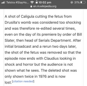 Holy crap the original version supposedly included an actual shot of John Hurt eating a fetus. And they showed this on Masterpiece Theatre. 😳 https://t.co/fzgVwOnPNV