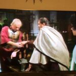 Ew! Caligula has forced Claudius to work the door at the grossest brothel. (However, I’m super impressed that the BBC/PBS showed men kissing in 1976!) https://t.co/PDIANS66wX