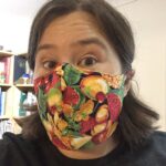 Made another iteration of Fu masks from @freesewing_org. Ties are sewn from old leftover bias binding. Used lightweight interfacing on lining to stiffen a little. Also used a bit of bias to make a pocket for removable nose wire - much better fit! https://t.co/TmLjEzNy5X