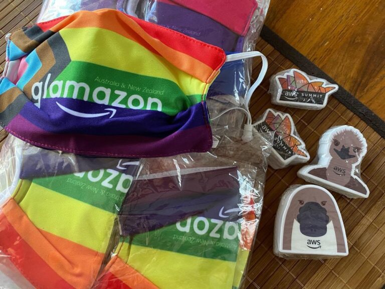 TFW you get a big care package full of #glamazon masks and Aussie animal stickers! ❤️🏳️‍🌈 @hereataws #bepeculiar