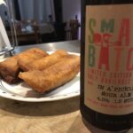 Cheeseburger spring rolls and sour pickle beer! https://t.co/8hxLahhplq