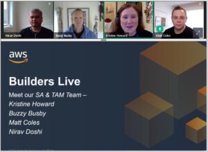 Thanks to everybody who joined me, @buzzyNZ, @mattcoles87, and @niravdd on the Builders Live webinar today! We had a lot of fun swapping customer stories, talking @AWSCloudANZ culture and SA/TAM roles, and (of course) wishing Nirav a Happy Birthday. 😊🎂 #bepeculiar https://t.co/uLyYl6K2Aq