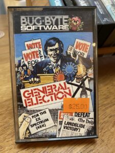 This appears to be an enormously complicated game where you simulate a British General election. Man, video games used to be INTERESTING. #zxspectrum https://t.co/FUMidnySL7