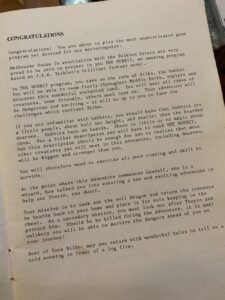 And here it is... The holy grail. The Hobbit. I love the instructions. I thought “Inglish” was a typo at first, but it’s the little natural language DSL they invented for it! #zxspectrum https://t.co/DHylB5zuSw