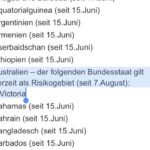 DAMN IT. With less than three weeks to departure, Australia has appeared on Germany’s list of High Risk Countries. Currently limited to just Victoria, but if NSW follows, we will have to quarantine when we get there. MASK UP NSW, COME ON. 😷 https://t.co/wN6OcLKlxN