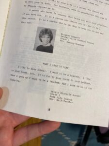 My first published work fits in a tweet! 😂 WHAT I LIKE TO PLAY. I like to play school. I want to be a teacher. I like to play house, too. It is fun to play house in your bedroom. When I grow up I want to be a teacher. And I want to be in the Olympics. https://t.co/b3BVik7tGW