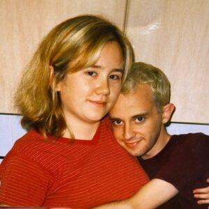 Tonight’s packing unearthed another old photo, this one from that brief time when my boyfriend was a tiny blond vampire. 🧛❤️ https://t.co/N6PlkA2Sqb https://t.co/TQHd2NfHjW