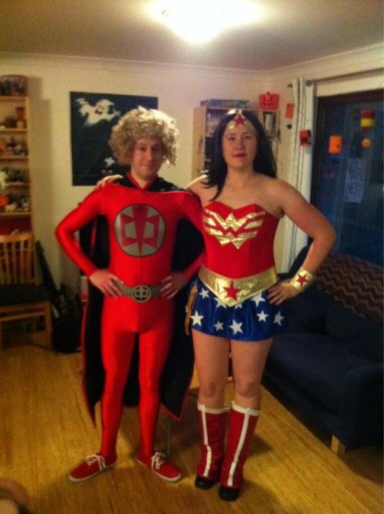 Happy Halloween from Wonder Woman and the Greatest American Hero! http://t.co/DrQdI4ke