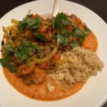 Vegan Pumpkin Curry with Quinoa. This was a special virtual “lunch and learn” put on by the AWS Munich Sustainability team! I felt a bit frazzled cooking, but it turned out so tasty! #bepeculiar @awscloud https://t.co/XhZ59K9Obw