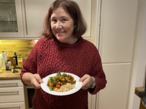 Vegan Pumpkin Curry with Quinoa. This was a special virtual “lunch and learn” put on by the AWS Munich Sustainability team! I felt a bit frazzled cooking, but it turned out so tasty! #bepeculiar @awscloud https://t.co/XhZ59K9Obw