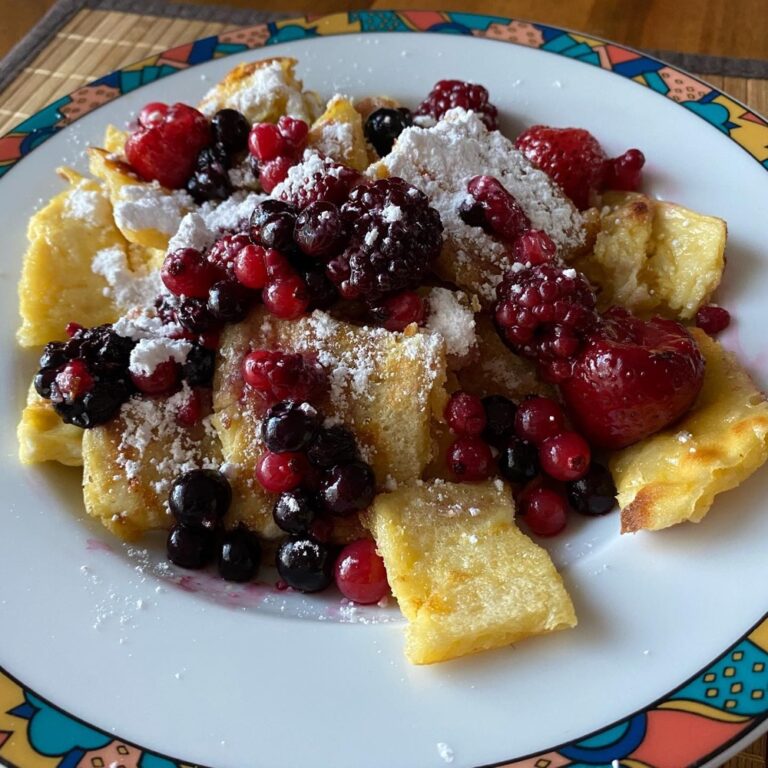 First attempt at Kaiserschmarrn (Emperor’s shredded pancake). Tasty, but not fluffy enough. I think I need a better recipe...